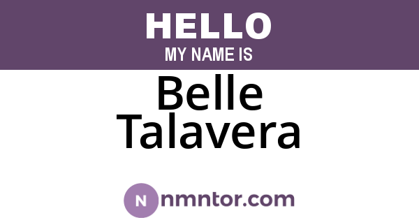 Belle Talavera