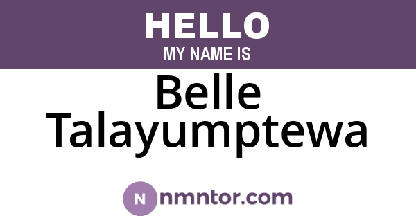 Belle Talayumptewa