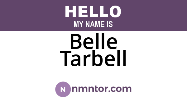 Belle Tarbell