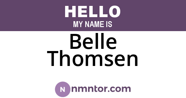 Belle Thomsen