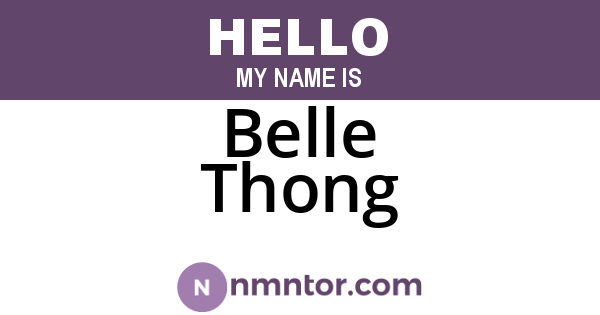 Belle Thong