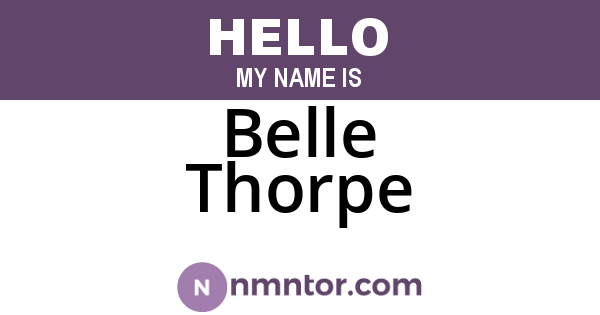 Belle Thorpe