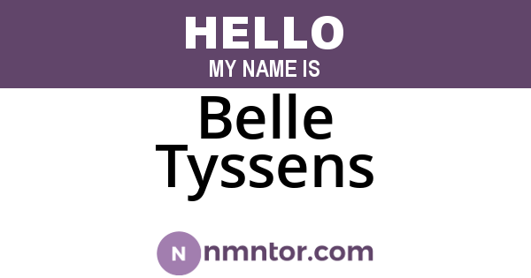 Belle Tyssens