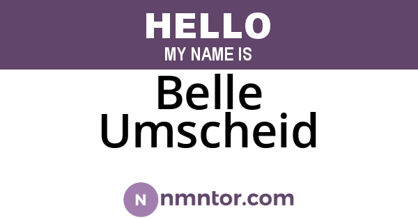 Belle Umscheid