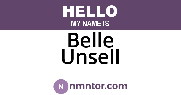 Belle Unsell