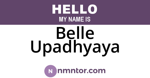 Belle Upadhyaya