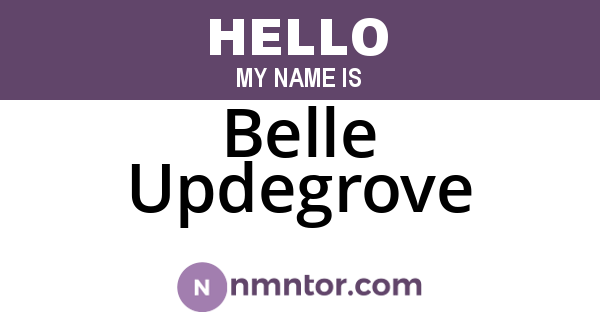 Belle Updegrove