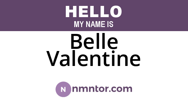 Belle Valentine