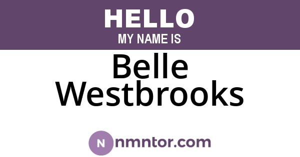 Belle Westbrooks