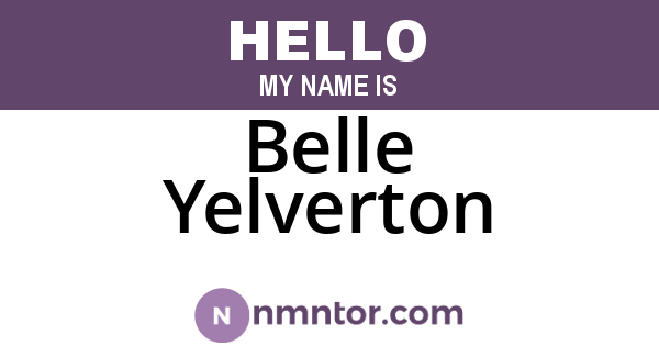 Belle Yelverton