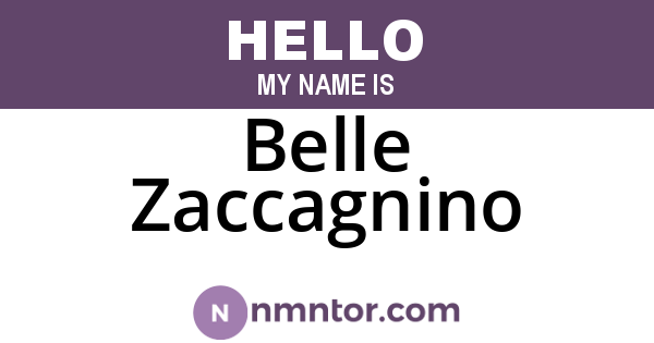 Belle Zaccagnino