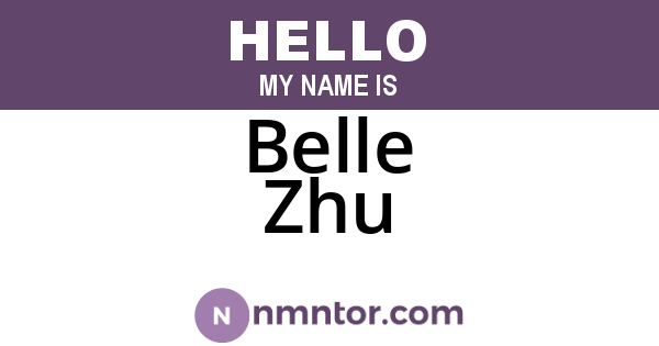 Belle Zhu