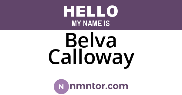 Belva Calloway
