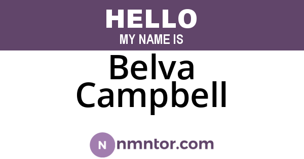 Belva Campbell
