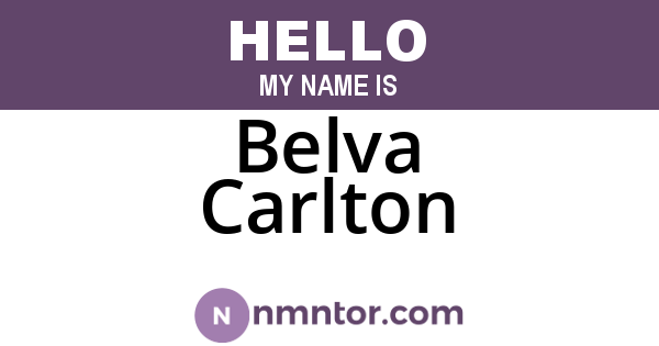 Belva Carlton
