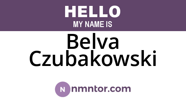 Belva Czubakowski