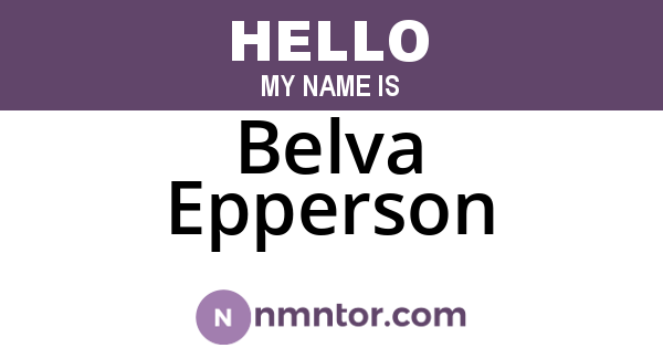 Belva Epperson