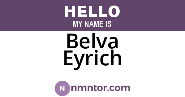 Belva Eyrich