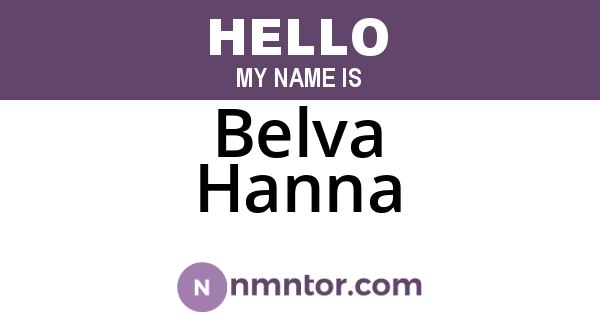 Belva Hanna