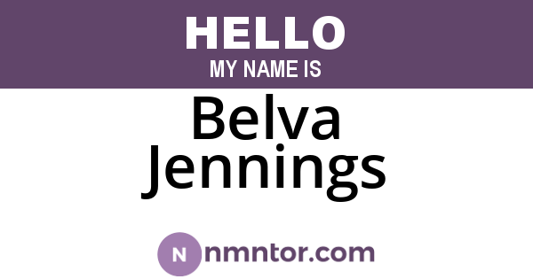 Belva Jennings