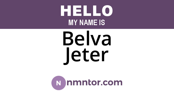 Belva Jeter