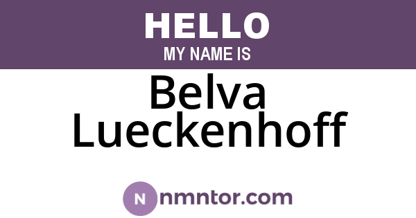 Belva Lueckenhoff