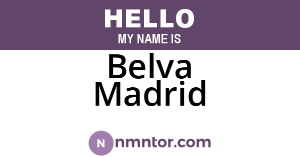 Belva Madrid
