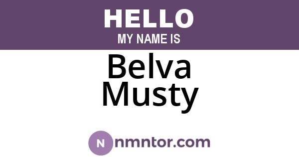 Belva Musty