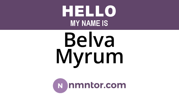 Belva Myrum