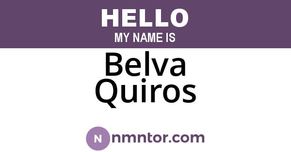 Belva Quiros