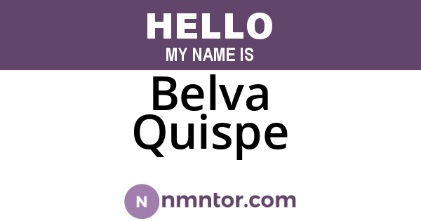 Belva Quispe