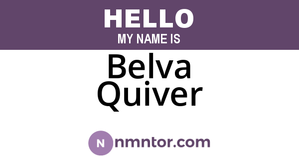 Belva Quiver