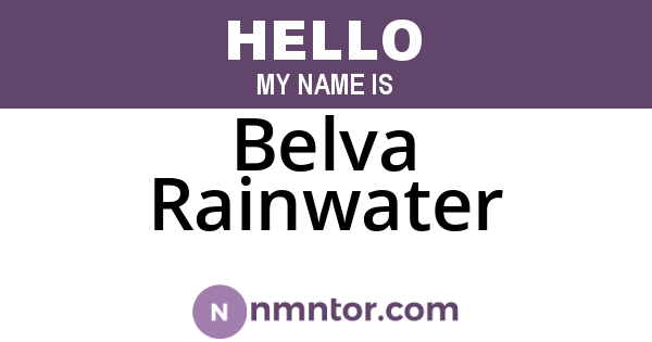 Belva Rainwater