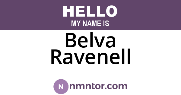 Belva Ravenell