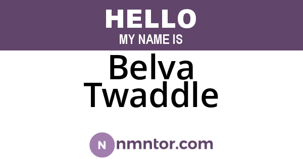 Belva Twaddle
