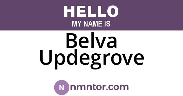 Belva Updegrove