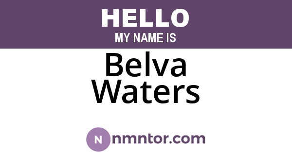 Belva Waters