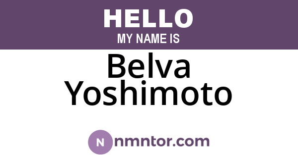 Belva Yoshimoto