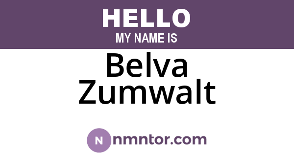 Belva Zumwalt
