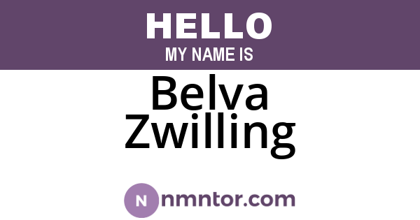 Belva Zwilling