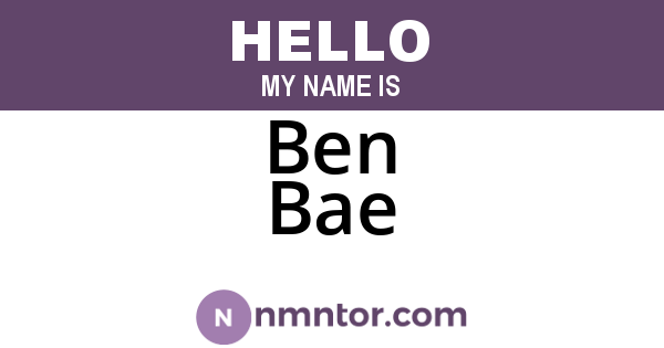 Ben Bae