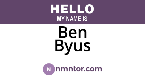 Ben Byus