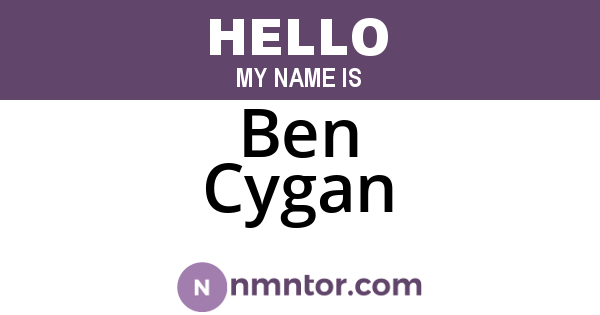 Ben Cygan