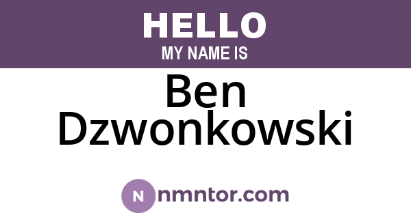 Ben Dzwonkowski