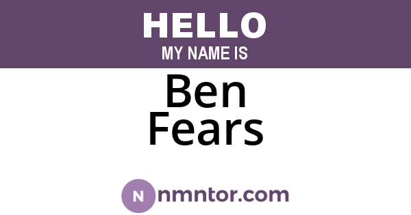 Ben Fears