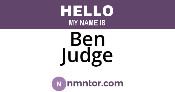 Ben Judge