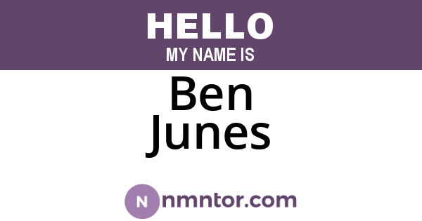 Ben Junes