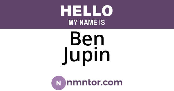 Ben Jupin