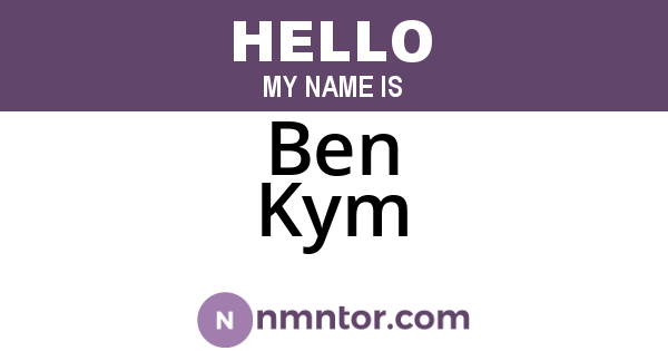 Ben Kym