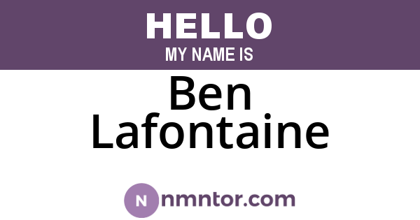 Ben Lafontaine
